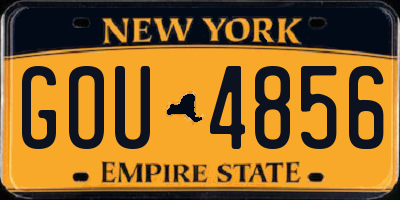 NY license plate GOU4856