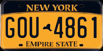 NY license plate GOU4861