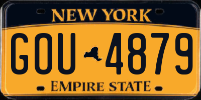 NY license plate GOU4879