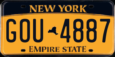 NY license plate GOU4887