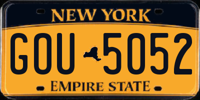 NY license plate GOU5052