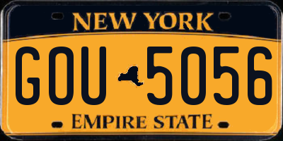 NY license plate GOU5056