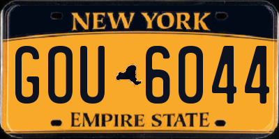 NY license plate GOU6044