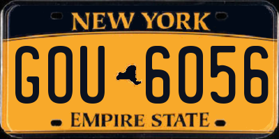 NY license plate GOU6056
