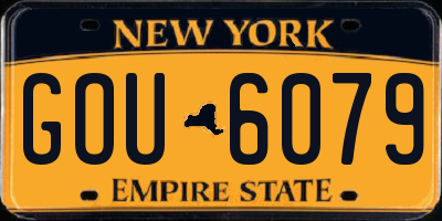 NY license plate GOU6079