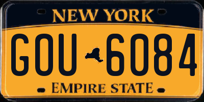 NY license plate GOU6084