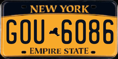 NY license plate GOU6086