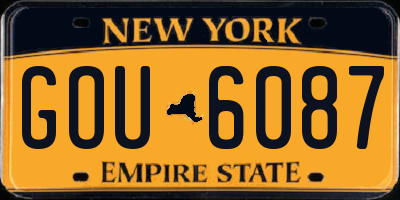NY license plate GOU6087