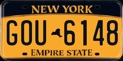 NY license plate GOU6148