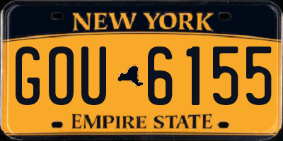 NY license plate GOU6155