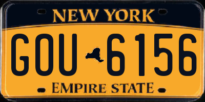 NY license plate GOU6156