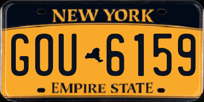 NY license plate GOU6159
