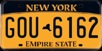 NY license plate GOU6162