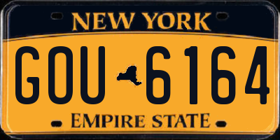 NY license plate GOU6164
