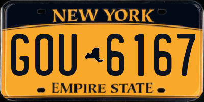 NY license plate GOU6167