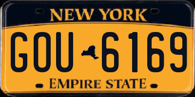 NY license plate GOU6169