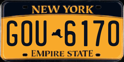 NY license plate GOU6170