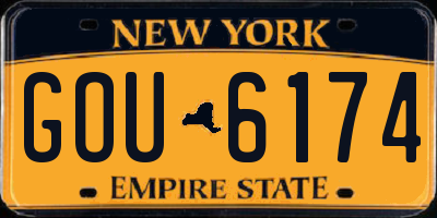 NY license plate GOU6174