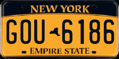 NY license plate GOU6186