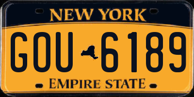 NY license plate GOU6189