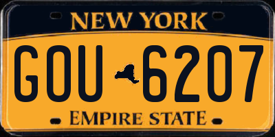 NY license plate GOU6207