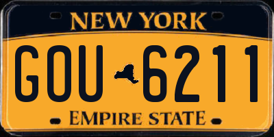 NY license plate GOU6211