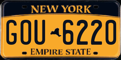 NY license plate GOU6220