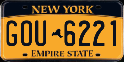 NY license plate GOU6221