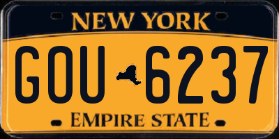 NY license plate GOU6237