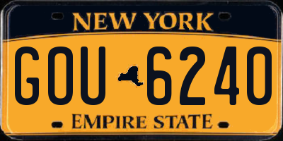 NY license plate GOU6240