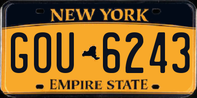 NY license plate GOU6243