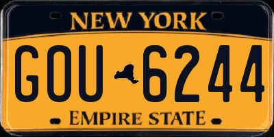 NY license plate GOU6244