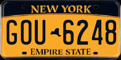 NY license plate GOU6248