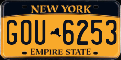 NY license plate GOU6253