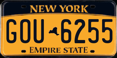 NY license plate GOU6255
