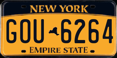 NY license plate GOU6264