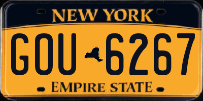 NY license plate GOU6267