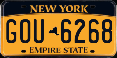 NY license plate GOU6268