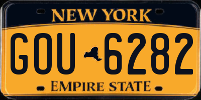 NY license plate GOU6282