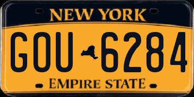 NY license plate GOU6284