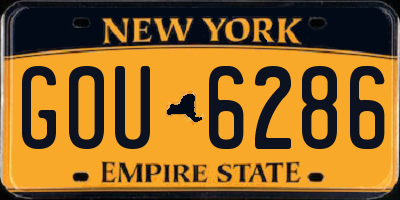 NY license plate GOU6286