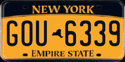 NY license plate GOU6339