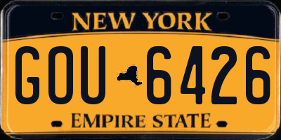 NY license plate GOU6426