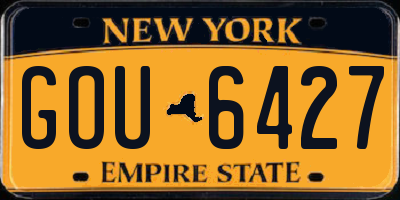 NY license plate GOU6427