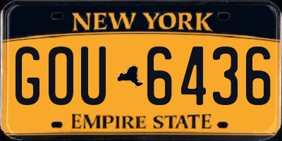 NY license plate GOU6436