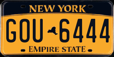 NY license plate GOU6444