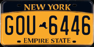 NY license plate GOU6446