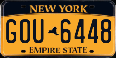 NY license plate GOU6448