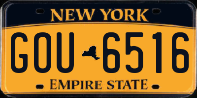 NY license plate GOU6516
