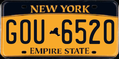 NY license plate GOU6520